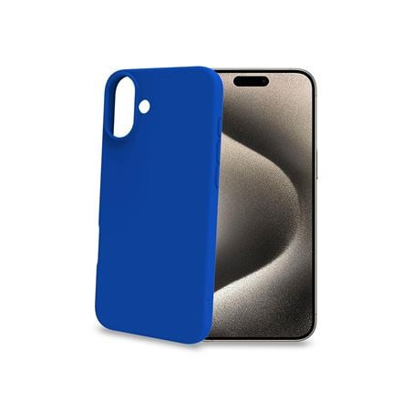 Custodia celly cromo per iphone 16 plus blu [cromo1080bl]