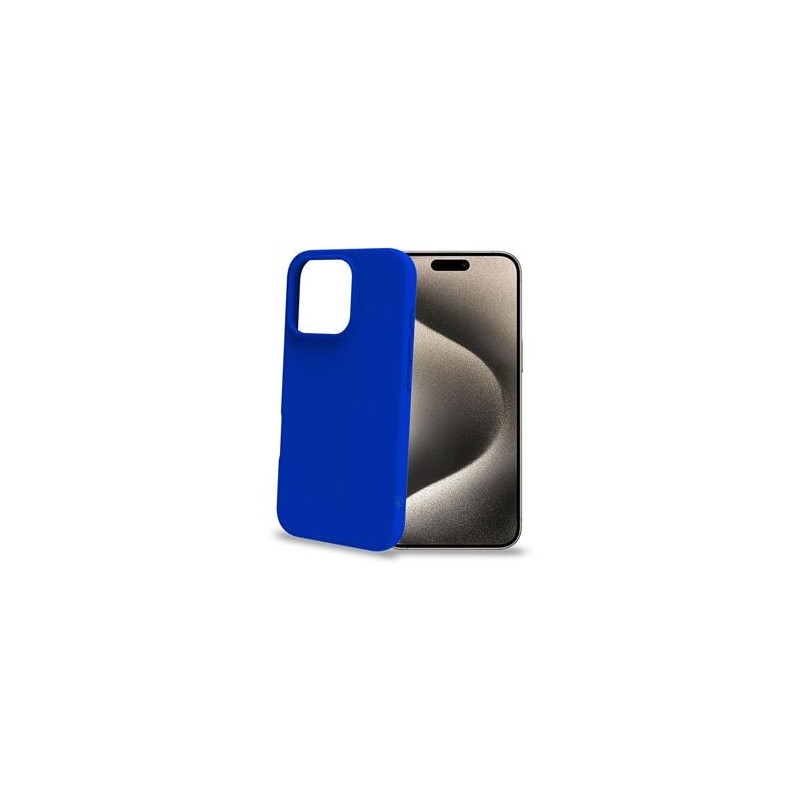 Custodia celly cromo per iphone 16 pro blu [cromo1079bl]