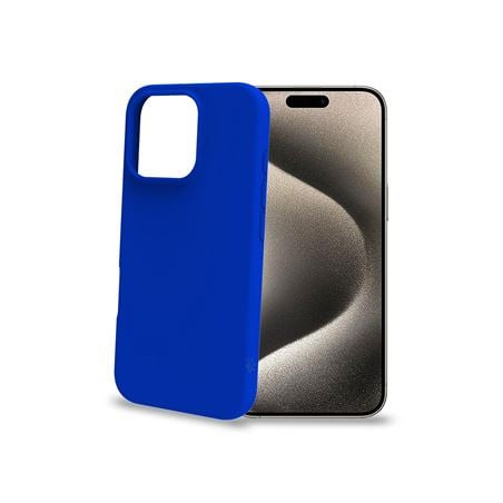 Custodia celly cromo per iphone 16 pro blu [cromo1079bl]