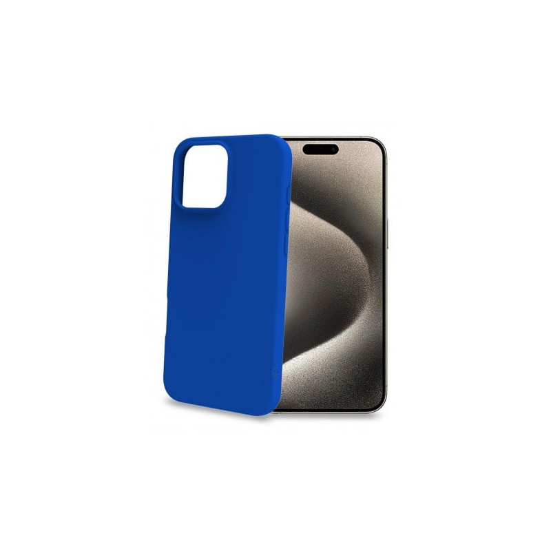 Custodia celly cromo per iphone 16 pro max blu [cromo1081bl]