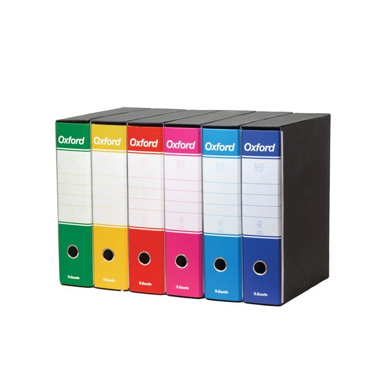 Registratori oxford g85 dorso 8 cm protocollo 23x33cm assortiti 6pz