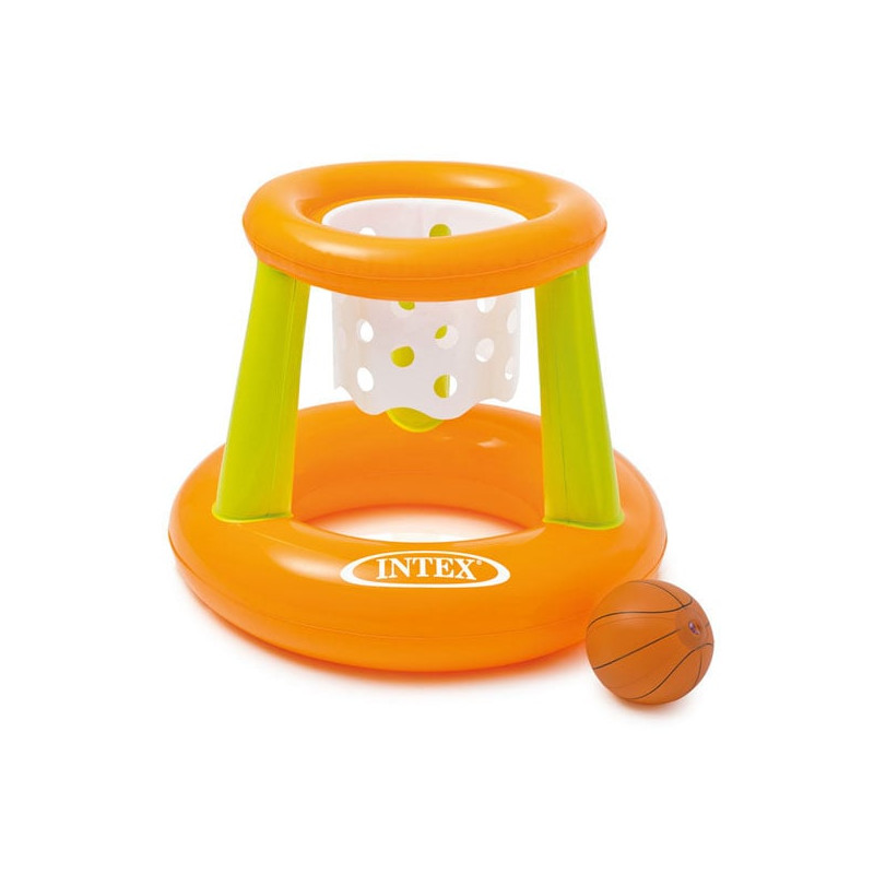 Canestro da basket intex con palla galleggiante gonfiabile arancione