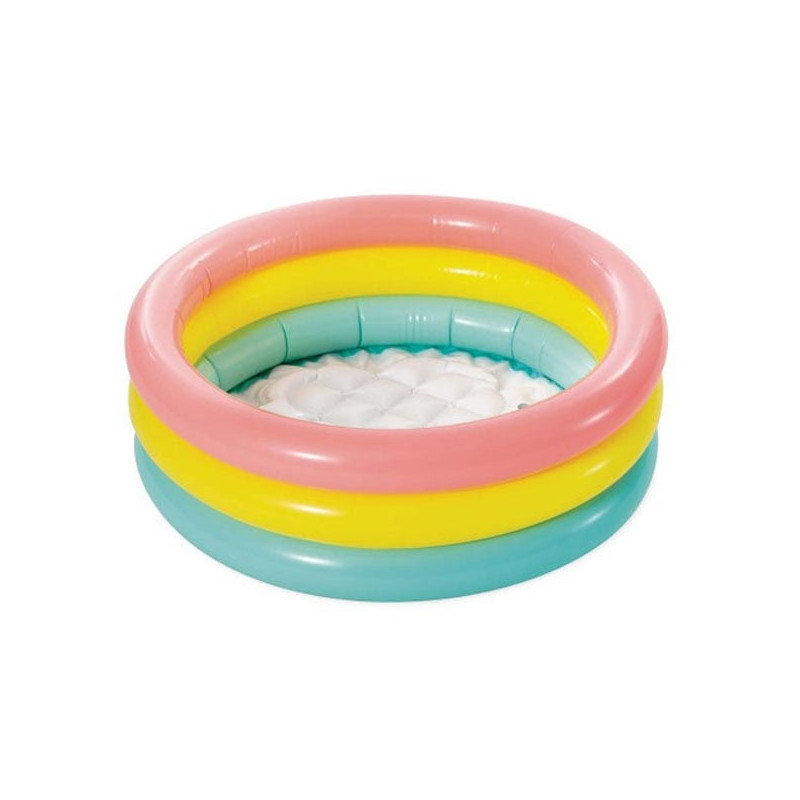 Piscina gonfiabile intex per bambini intex 3anelli 86x25cm multicolore