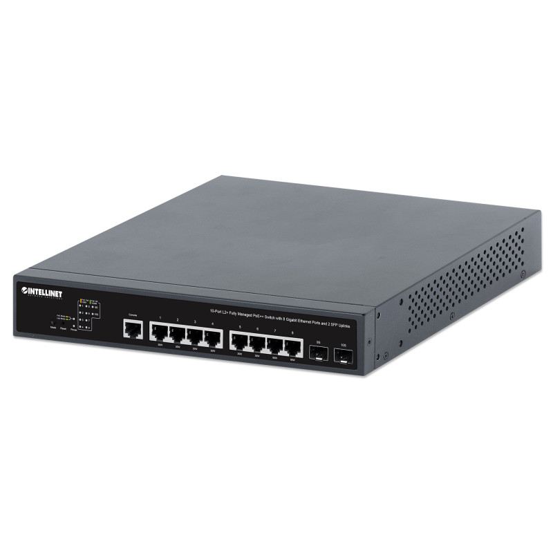 Switch intellinet poe++ 10-porte l2 fully managed con 8-porte