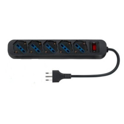 Multipresa novaline 250v nero [ce231/5pkc]