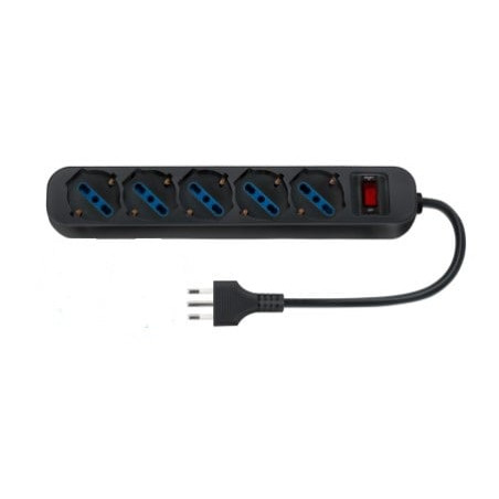 Multipresa novaline 250v nero [ce231/5pkc]