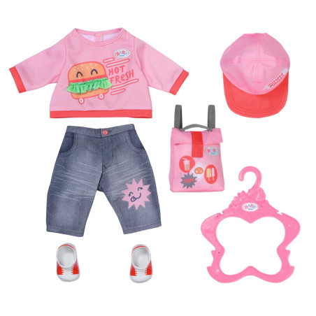 Accessori per bambole zapf creation baby born snack shop tutina aderente