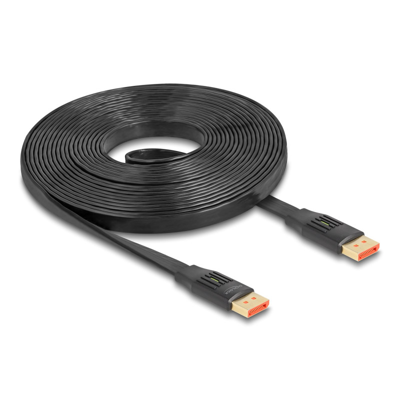 Cavo delock displayport piatto 8k 60 hz 5m nero [81008]