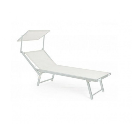 Lettino prendisole salmar freak da giardino 186x67x40cm bianco [m0604-08]