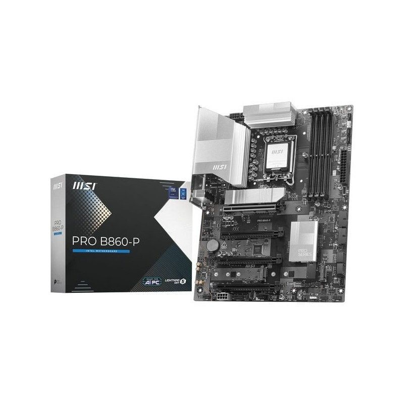 Scheda madre msi pro b860-p lga 1851 atx 4x ddr5 nero/argento