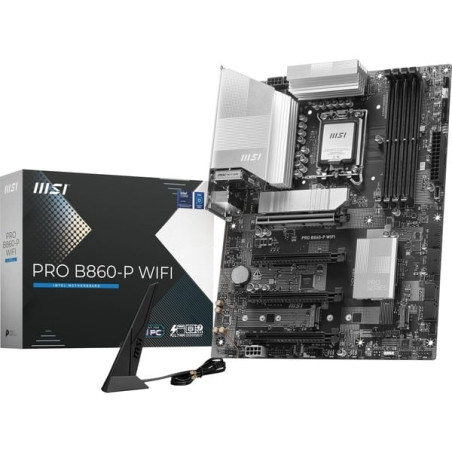 scheda madre msi pro b860-p wifi lga 1851 atx 4x ddr5 nero/argento