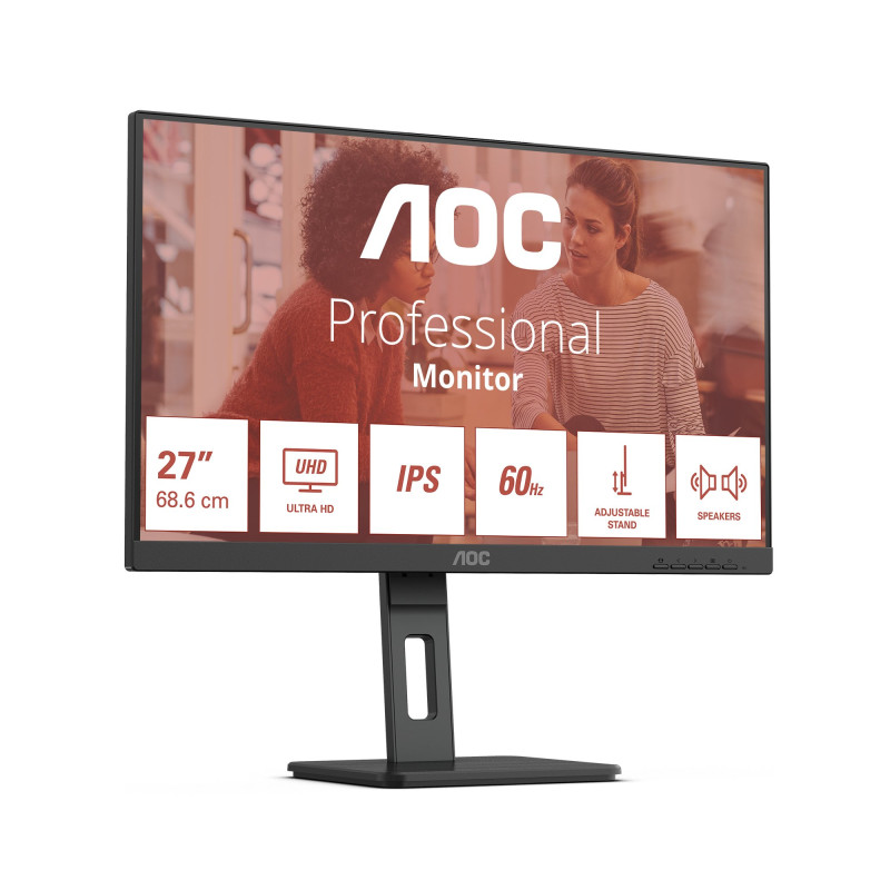 Monitor led 27" aoc u27e3uf 4k ultra hd 3840x2160p/4ms/classe
