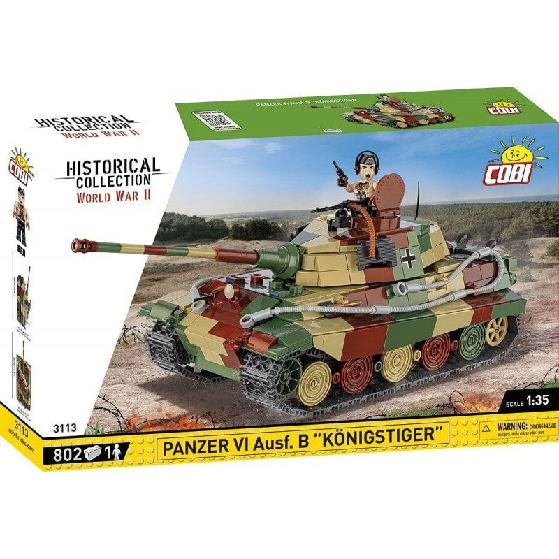 Modellino cobi klocki panzer vi ausf b konigstiger 1/35 multicolore