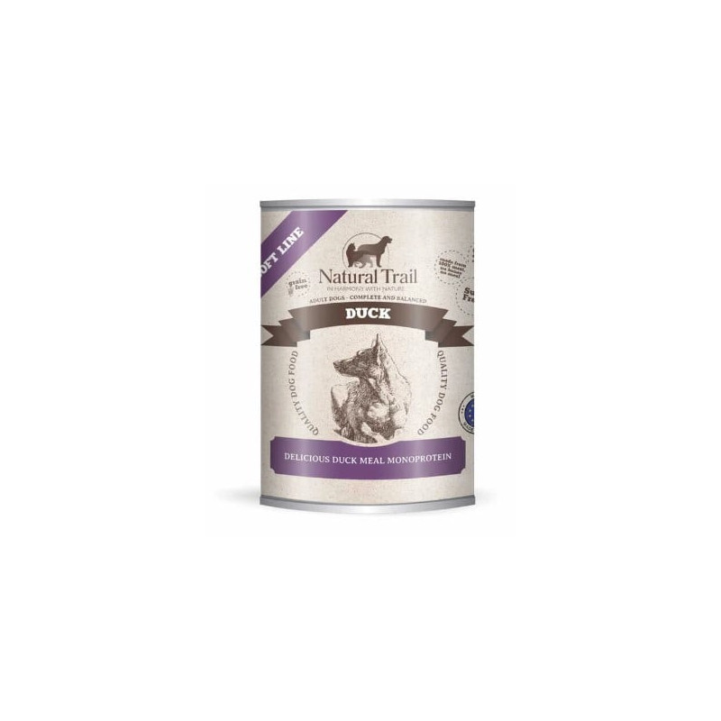 Cibo umido per cani natural trail anatra linea morbida 800g