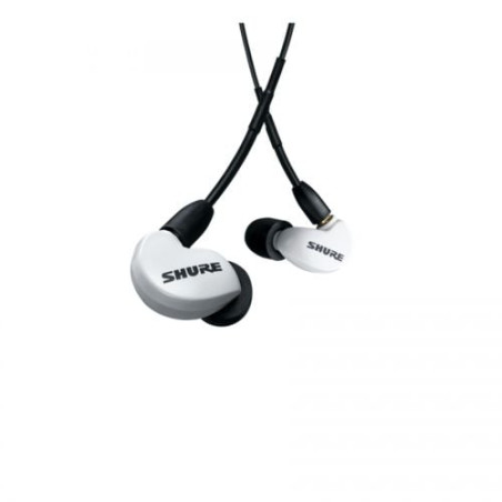 Auricolari shure aonic 215 cablato con microfono 3.5mm traslucido/bianco