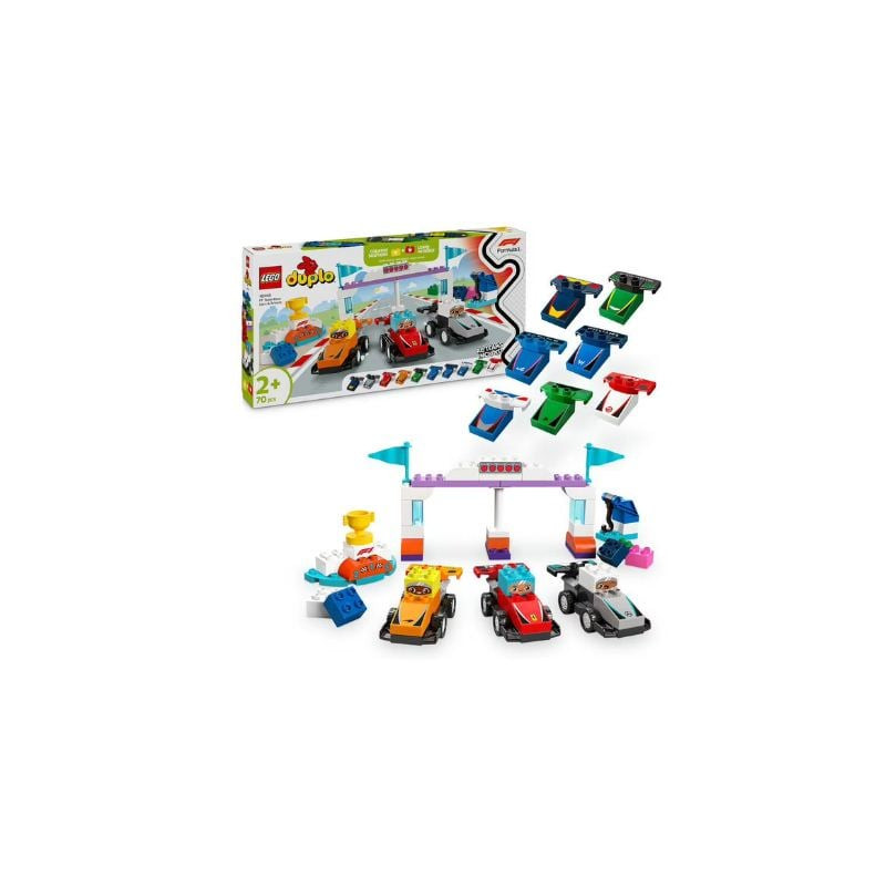 Set giocattoli lego 10445 f1 team racing cars e piloti multicolore