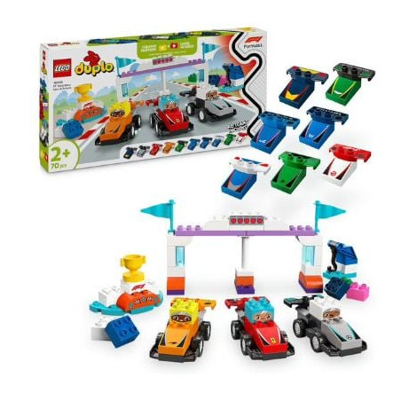 Set giocattoli lego 10445 f1 team racing cars e piloti multicolore