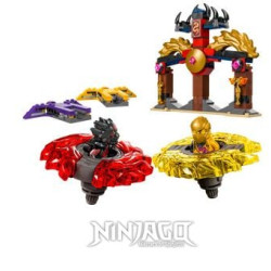 Set giocattolo da costruzione lego battaglia draghi spinjitzu multicolore