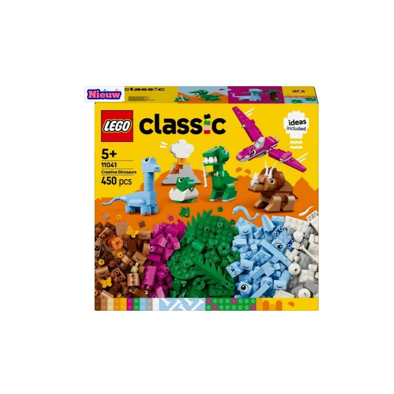 Set giocattoli da costruzione lego 11041 dinosauri multicolore 500pz