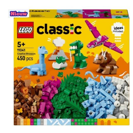Set giocattoli da costruzione lego 11041 dinosauri multicolore 500pz