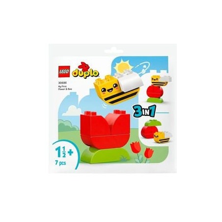 Set gioco lego 30686 il mio primo fiore e ape multicolore 7pz [30686]