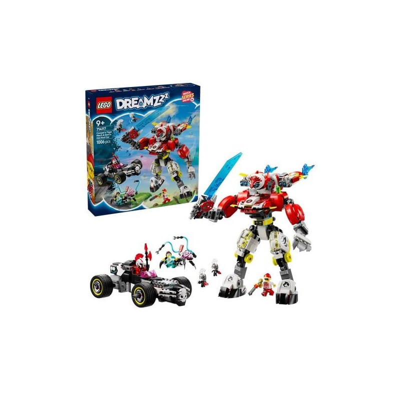 Set giocattolo di costruzione lego mech tigre di cooper e bolide