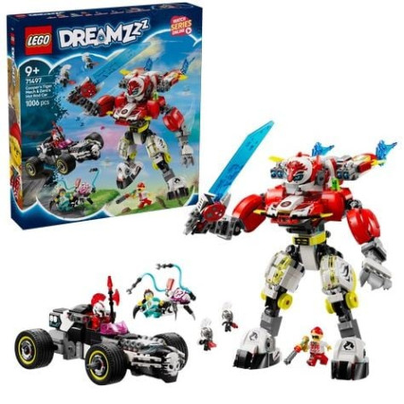 Set giocattolo di costruzione lego mech tigre di cooper e bolide