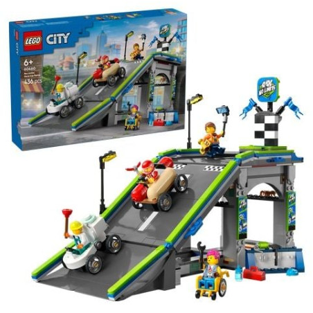 Set di giocattoli da costruzione lego city 60460 gara su pista a