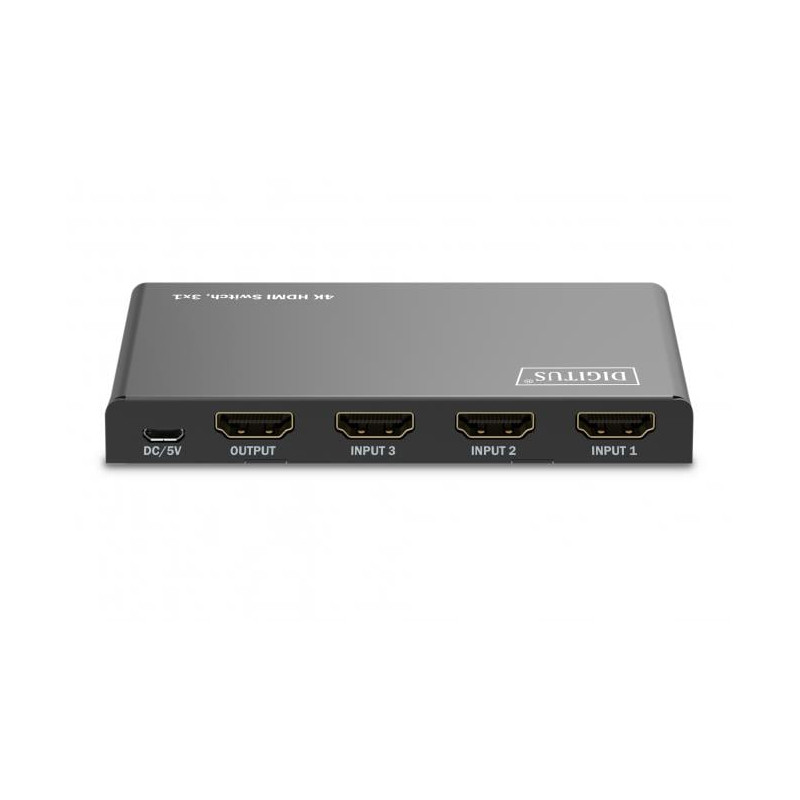 Switch digitus 3 porte 4k hdmi 3x1 4k/60hz/hdcp 2.3/hdmi 2.0 nero