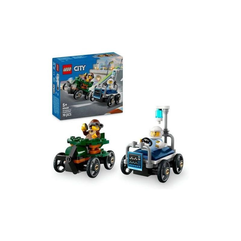 Set di gioco lego aereo contro letto ospedale gara multicolore 70pz