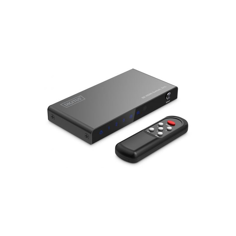 Switch digitus 8k hdmi 3x1 8k/60hz/hdr/hdcp 2.3/hdmi 2.1 nero [ds-55333]