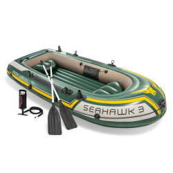 Kit canotto intex seahawk 3 gonfiabile 295x137x43cm verde [68380]