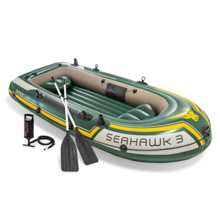 Kit canotto intex seahawk 3 gonfiabile 295x137x43cm verde [68380]