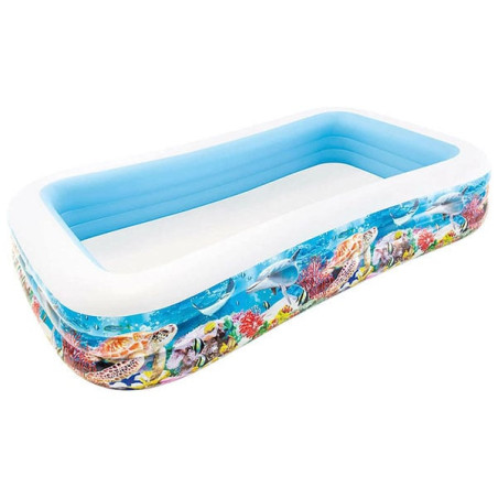 Piscina gonfiabile intex sea life rettangolare 305x183x56cm multicolore