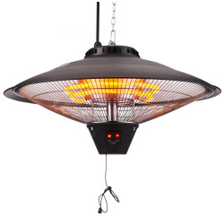 Riscaldatore elettrico techly ip34 a soffitto interno esterno 2100w