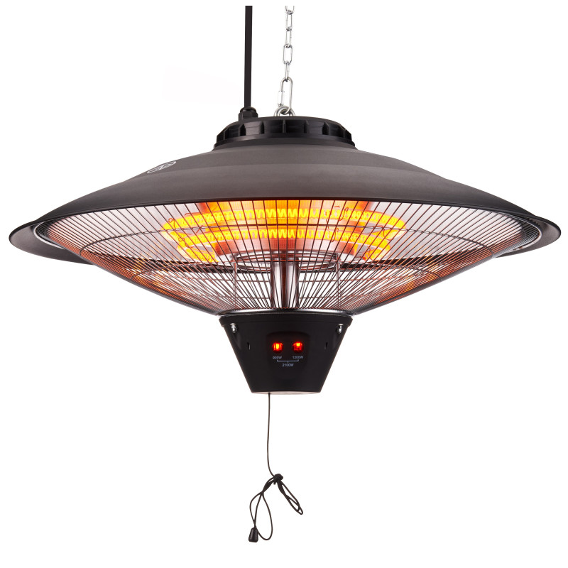 Riscaldatore elettrico techly ip34 a soffitto interno esterno 2100w