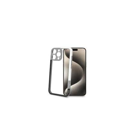 Custodia celly per iphone 16 nero/bianco [bumper1078bkwh]