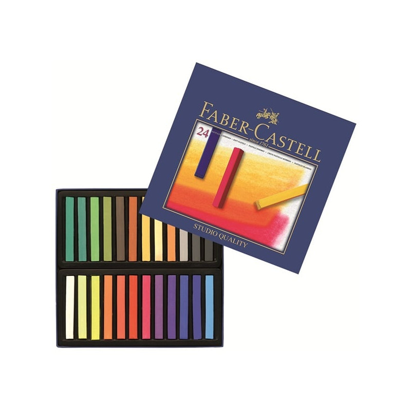 Scatola da 24 pastelli faber-castell morbidi multicolore [128324]