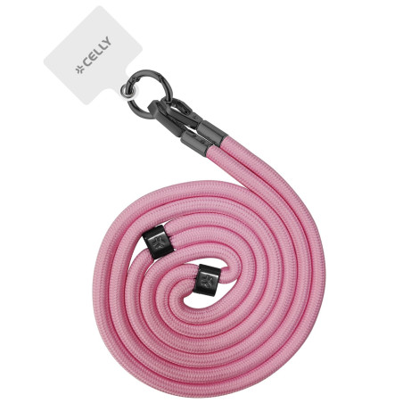 Portacellulare da collo celly freedom lacet per smartphone rosa [freedomlc2bp]