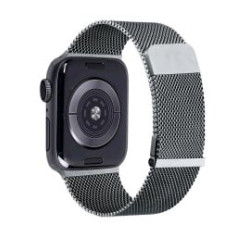 Cinturino celly per apple watch 42/44/45mm argento scuro [wbandmila44dksv]