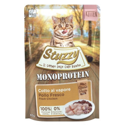 Cibo per gatti agras pet foods stuzzy monoprotein kitten chicken