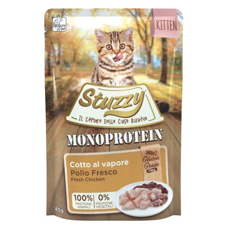 Cibo per gatti agras pet foods stuzzy monoprotein kitten chicken