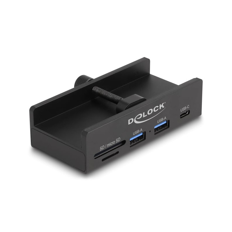 Hub usb delock esterno 5gbps con 2xusb-a/1xusb-c e sd+micro