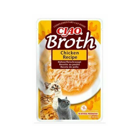 Mangime inaba ciao brodo aromatizzato al pollo per gatti 40g