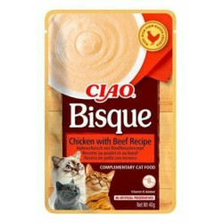 Mangime hama ciao bisque di pollo con manzo per gatti 40g