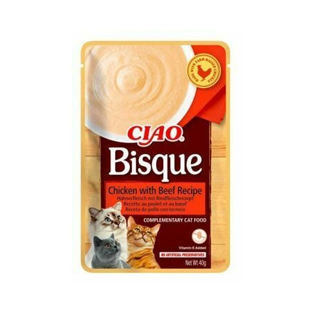 Mangime hama ciao bisque di pollo con manzo per gatti 40g