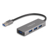 Hub usb delock usb 3.2 gen.1 4porte 5000mbit/s cavo 0.2m grigio [63171]