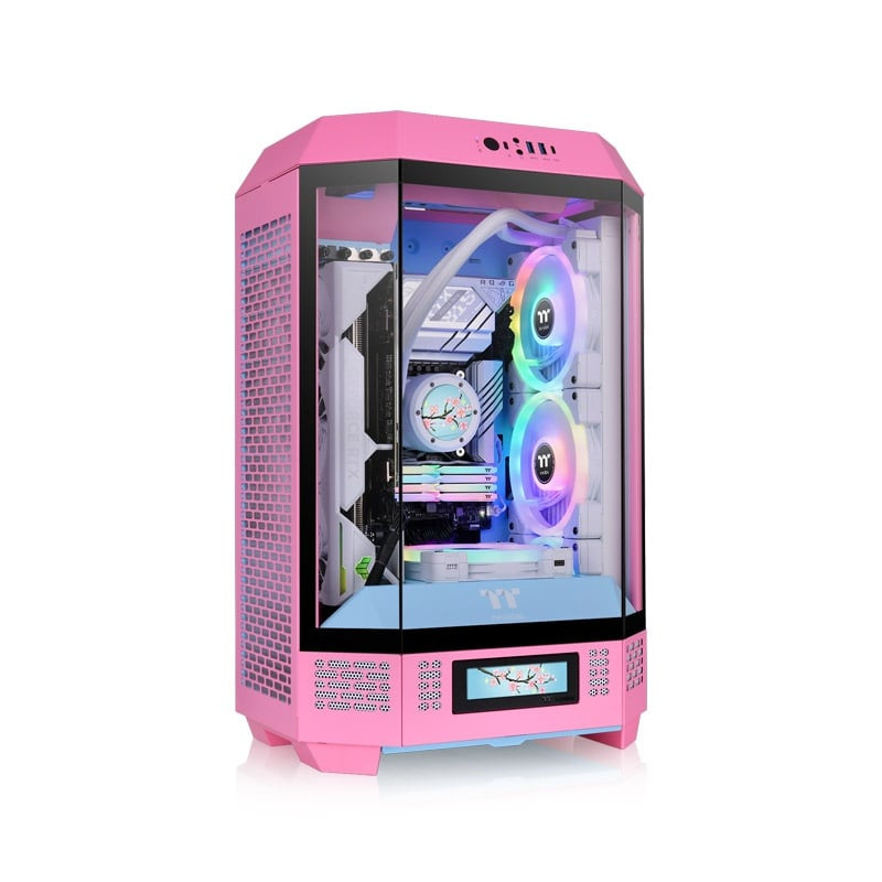 Case thermaltake the tower 300 bubble pink (rosa, tempered glass)