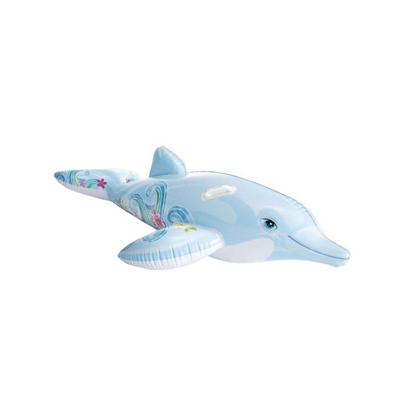 Delfino gonfiabile intex ride-on 175x 66 blu [58535]