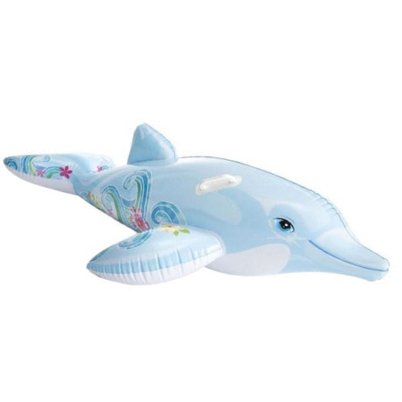 Delfino gonfiabile intex ride-on 175x 66 blu [58535]